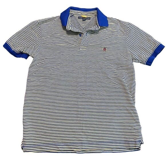 Tommy Hilfiger Other - TOMMY HILFIGER Vintage Blue & Yellow Striped Polo Size Small